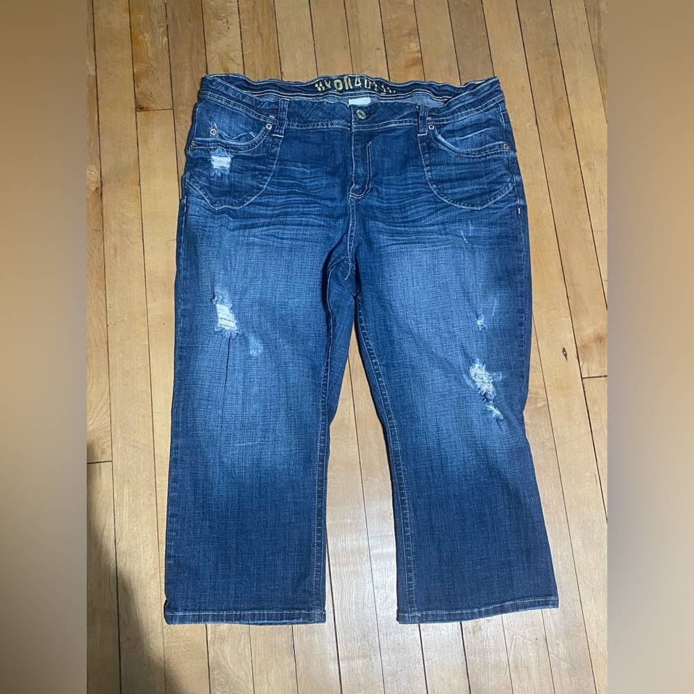Hydraulic Womens Distressed Denim Jeans 20W